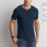 Jual Baju Kaos Pria Raglan Henley Oblong by RAVA PREMIUM (BEST SELLER) Murah