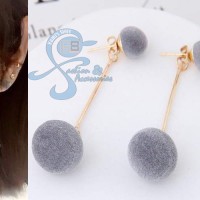 Jual Anting Fashion Korea Pom Pom Import Double Fuzzy Murah