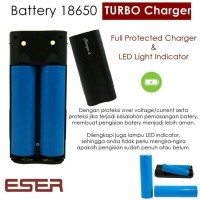 Jual Eser 6 Dual 18650 Turbo Charger / battery baterai batere Murah