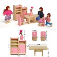 Mainan anak kayu - Rumah boneka - wooden house furniture - mainan kayu