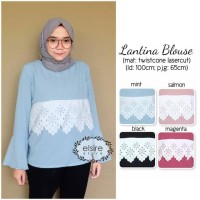 Jual lantina blouse elsire - baju kemeja tunik peplum Murah