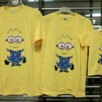 Jual baju kaos pasangan keluarga couple family anak mama papa motif minion Murah