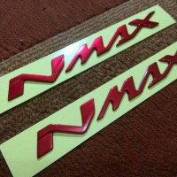 Jual Emblem Nmax Merah Metalic Murah
