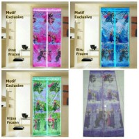 Jual Tirai Pintu Magnet Anti Nyamuk Motif Frozen Murah
