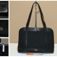 Tas branded BALENCIAGA BC95 Alma style black jacquard second original