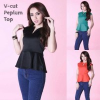 Jual VCUT PEPLUM TOP atasan baju pakaian blouse wanita murah Murah
