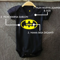 Jual Custom Jumper Bayi Batman With Name Murah