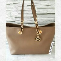 JUAL TAS MICHAEL KORS CYNTHIA TOTE DARK DUNE ORIGINAL