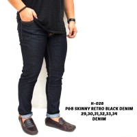 Jual CELANA JEANS PANJANG PREMIUM PRIA COWOK SLIMFIT STRETCH Hitam H028 Murah