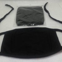 Jual MASKER KAIN POLOS WARNA HITAM Murah