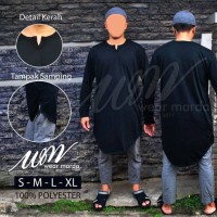 Jual baju koko muslim pria gamis pakistan bahan kaos lengan panjang Murah
