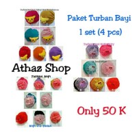 Jual Paket Turban Bayi 1 Set Isi 4 Pcs Grosir Turban Bayi Murah