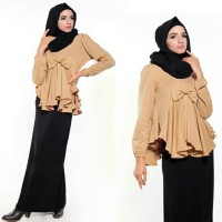Jual gamis peplum @56rb, fit to L, spandek, ready! 56.000 - Murah