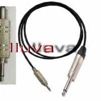 Kabel Gitar Plus Jack 3,5mm Drat Mono To Akai 6,3mm Neutrik Mono 1M