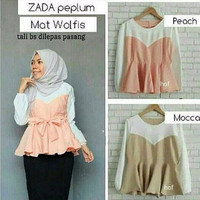 Jual ZADA PEPLUM IK (VAR) ATASAN WANITA BLOUSE MUSLIM Murah