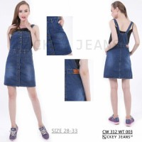 Jual Overall Dress Wearpack Rok Kodok Jeans CW 312 WT 003 / 004 B Murah