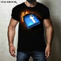 grosir kaos lengan pendek t shirt 3d facebook distro murah