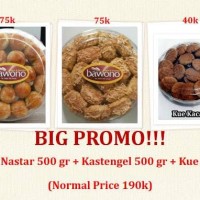 Jual PROMO! Only 150k (Nastar 500gr + Kastengel 500gr = Kue Kacang 250gr) Murah