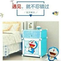 Rak Sepatu 2 Susun Motif Doraemon Hello Kitty