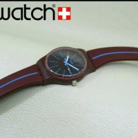 JAM TANGAN WANITA SWATCH QUARTZ RUBBER SEMI SUPER