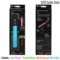 Jual Tongsis D12S ( Selfie Stick Monopod ) Kabel Lipat Praktis Murah