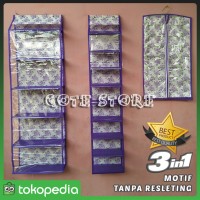 Jual Rak Tas, Sepatu, Jilbab - Rak Gantung Set 3in1 TANPA Resleting Murah