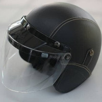 Helm Bogo Flat Kulit Hitam Kaca Bogo Original Bening Terpopuler Hits