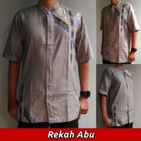 Jual Baju Koko Muslim Pria Dewasa, Bordir Modern Me.005 - Lengan Pendek Murah