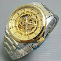Jual JAM TANGAN ROLEX DIAMOND BIG SKELETON RANTAI MURAH AUTOMATIC GOLD Murah