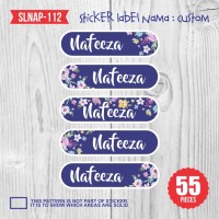 Jual sticker label nama anak kartun girl cute flower bunga cantik SLNAP-112 Murah