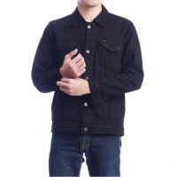 DnR Jaket Denim Pria - Hitam