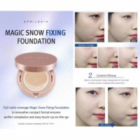 Jual April Skin Magic Snow Fixing Foundation Spf 50/PA++ - Cushion Original Murah