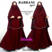 GAMIS SYARI RABBANI MAROON| Gamis Polos Wolvis Haji Umroh