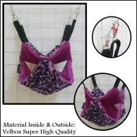 Jual Sleeping Pouch Sugar Glider Leopard Purple /Hammock Pouch Sugar Glider Murah