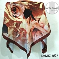 Jual lamiz 607 hijab jilbab kerudung segiempat satin silk lamiz Murah
