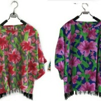 Jual Blouse Sweater Murah Blouse Crop Floral Rumbai Murah
