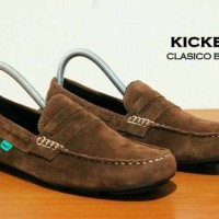 Jual Sepatu Kickers Slip on Pria / Sepatu Casual Kulit Asli Slop Murah Murah
