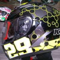 Helm KYT Vendetta 2 Iannone Motif Gunmetal Fullface Double Visor