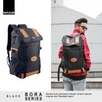 Jual Tas Ransel Daypack Backpack Sekolah Kuliah Laptop Rayleigh Bora Black Murah