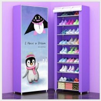 Jual Rak Sepatu Kain 10 SUSUN 9 Rangka AK10 CS#191 Murah
