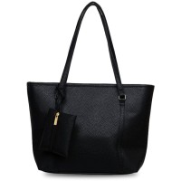 Quincy Label Eve Tote Bag Bonus Tas Kecil - Hitam Limited