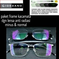 PAKET FRAME KACAMATA DGN LENSA ANTI RADIASI MINUS DAN NORMAL
