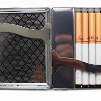 Jual Sale Kotak Rokok + Pemantik / Korek Api (Cigarette Case Box + USB Murah