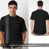 Hem Pria Unik | Jual Online Baju Cowok Terpercaya |Koko 2Hlump Hitam