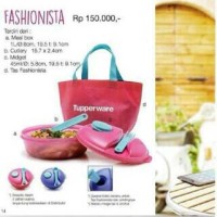 Jual Tupperware Fashionista (pink)/ Lunch set/ Kotak Makan Murah