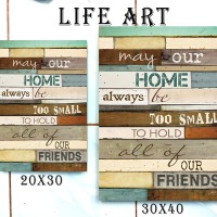 Jual Dekorasi Rumah Unik Poster Kayu 30x40 - May Our Home Murah