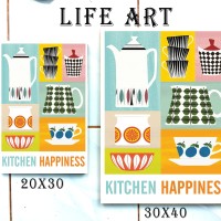 Jual Hiasan Dinding Unik Poster Kayu 30x40 - Kitchen Happyness Murah