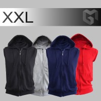 Jual Vest / Sleeveless / Rompi Hoodie Zipper BIG SIZE XXL Murah