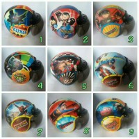 Helm retro bogo anak tanggung motif kartun laki-laki