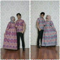 BATIK COUPLE SARIMBIT GAMIS KELUARGA SERAGAM PESTA BAJU MUSLIM MODERN